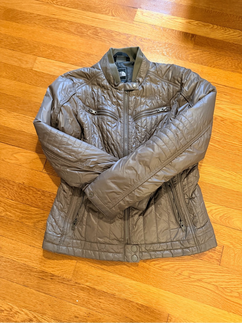 The North Face Women's Quilted Puffer Jacket - Taupe Gray
